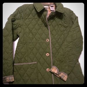 L.L. Bean Olive women’s size S/petite quilted coat